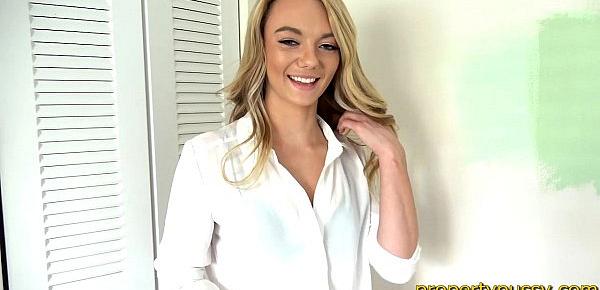  Young property manager beauty fucks her big dick coworker